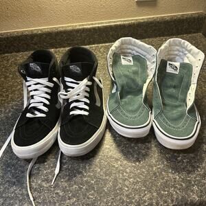 Vans Off The Wall Shoes Authentic High Top Lot Of 2 Sets